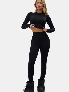 Halfdays Sophia High-Rise Black Seamless Legging